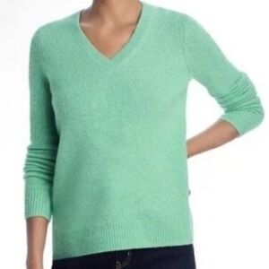 C by Bloomingdale's NWT Fern Green 100% Cashmere V-Neck Sweater - Small
